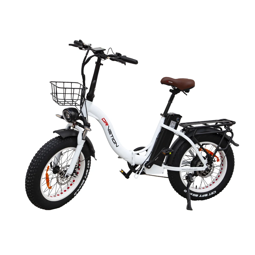 DrVetion CT20 Electric Fat Bike 48V 750W up to 45km/h 250W Rear Hub Motor Aluminum Frame 60km Range