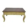 Antique White Painted with Top Wood stain
