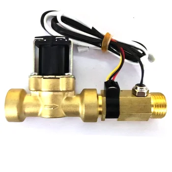 Sanqiaohui  Brass 1/2 Water Flow sensor with temperature sensor and solenoid valve