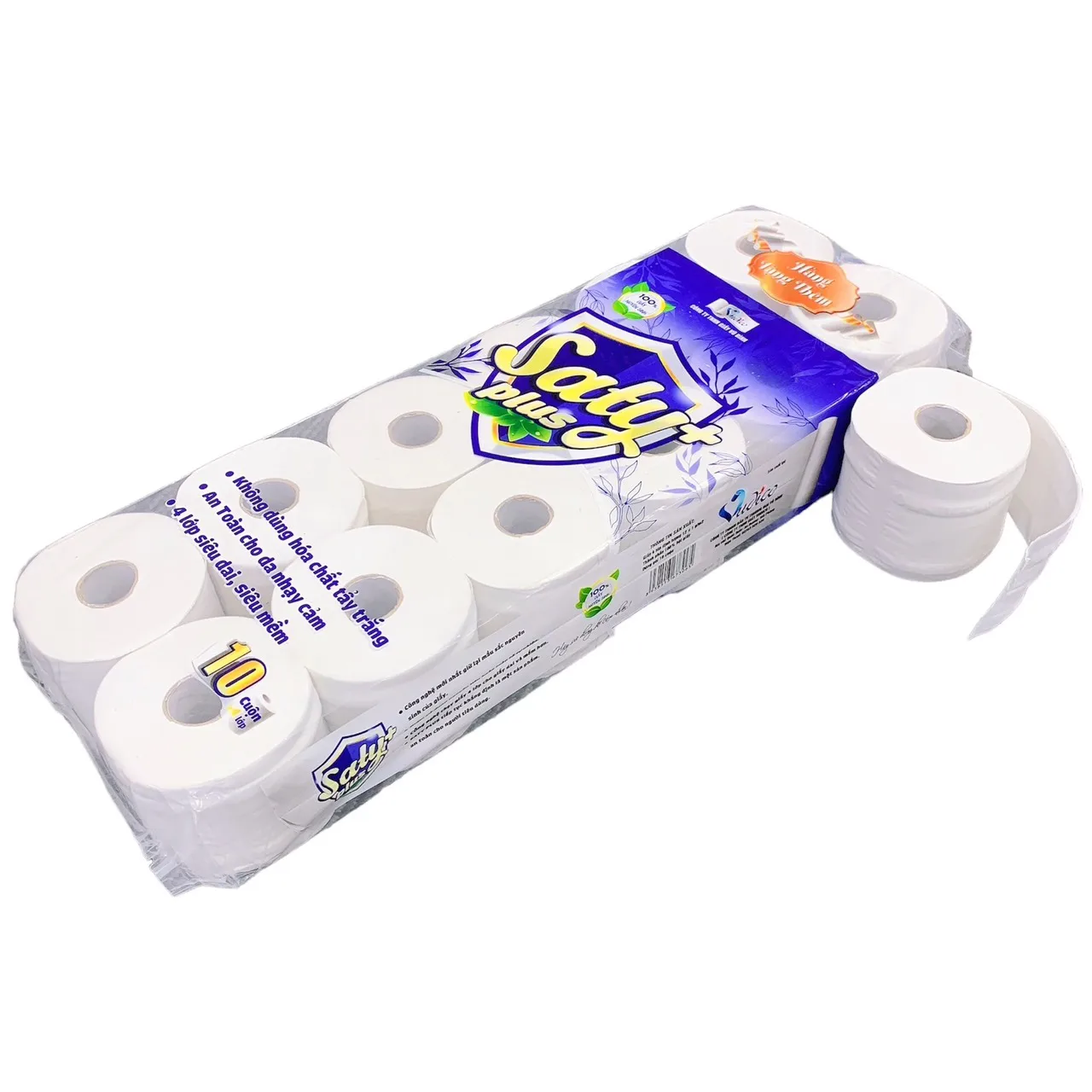 Toilet Roll Tissue Plus Blue High Quality Eco Friendly Using For