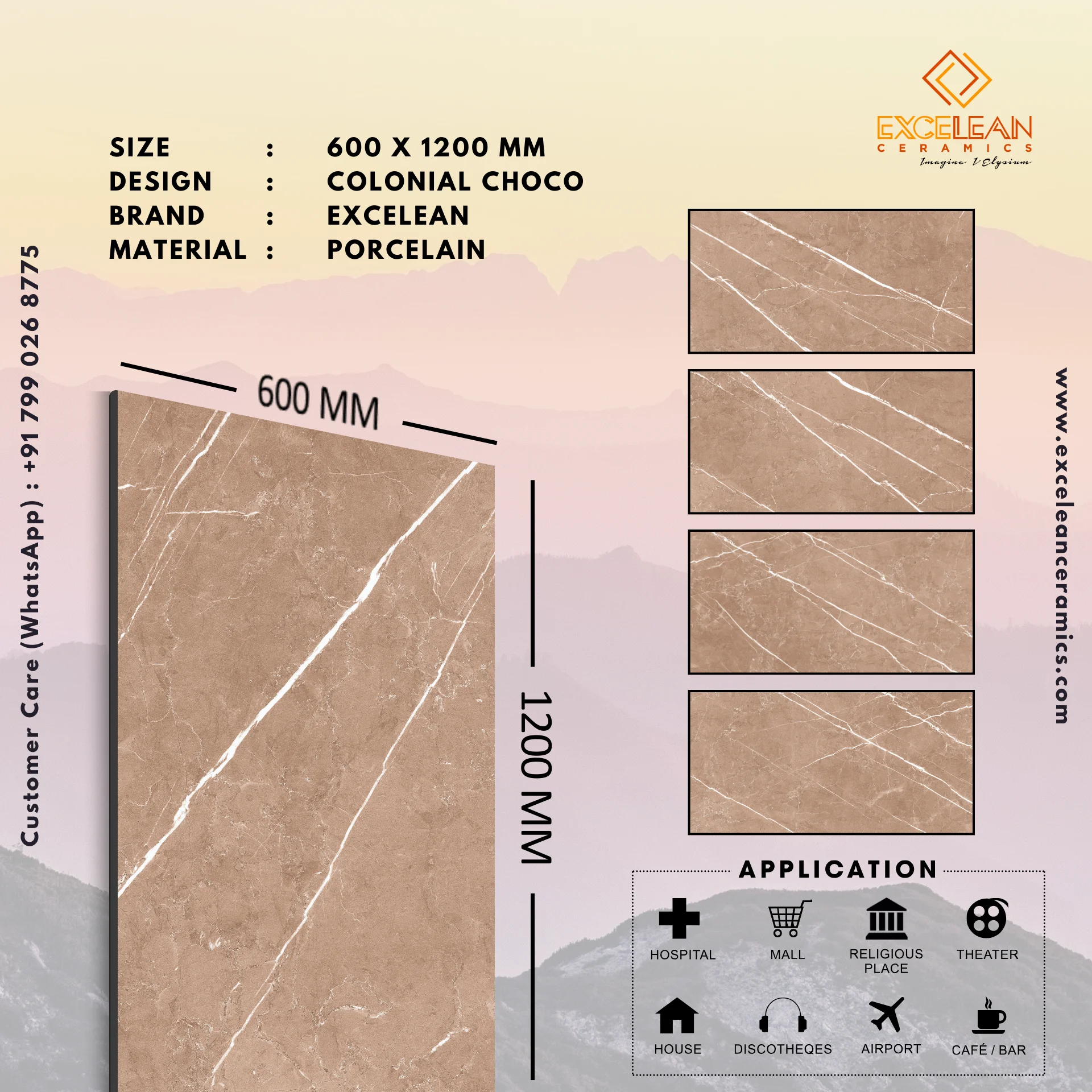 Direct Import Indian Tiles for Flooring Granite 24x48 In. 60x120cm Ceramic Marble Tile Italian Marble Porcelain 600x1200mm Euro