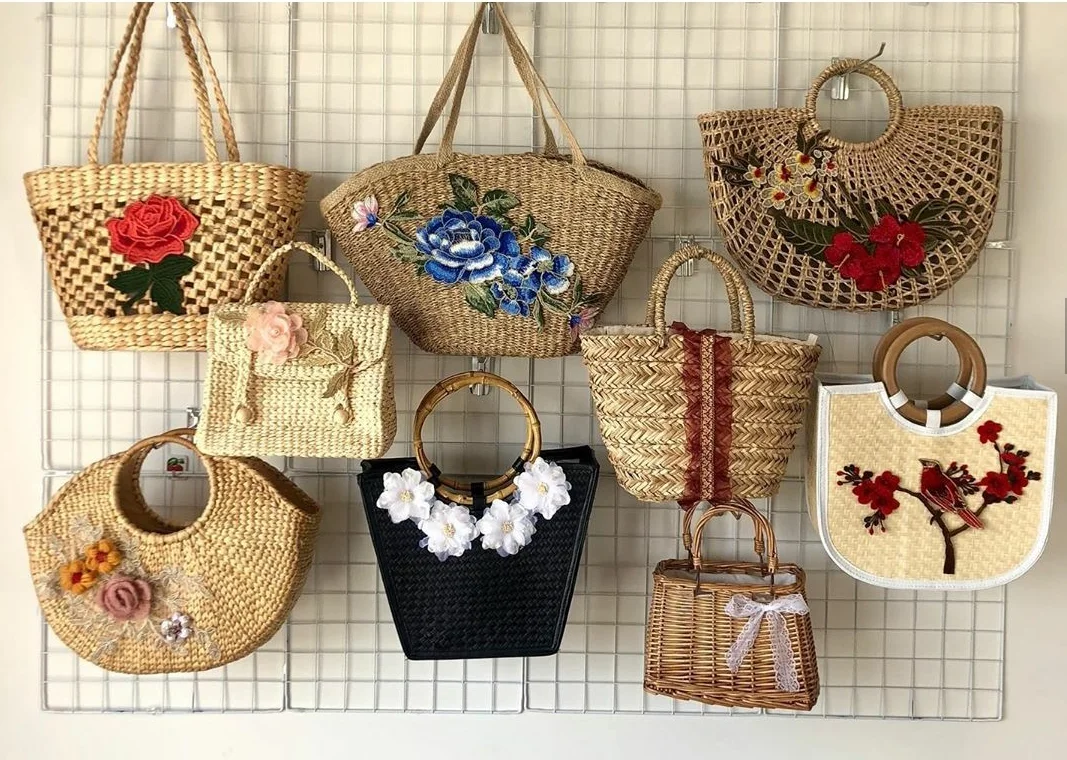 Elegent Style Seagrass Bag/handmade Bag Vintage Bag Christmas ...