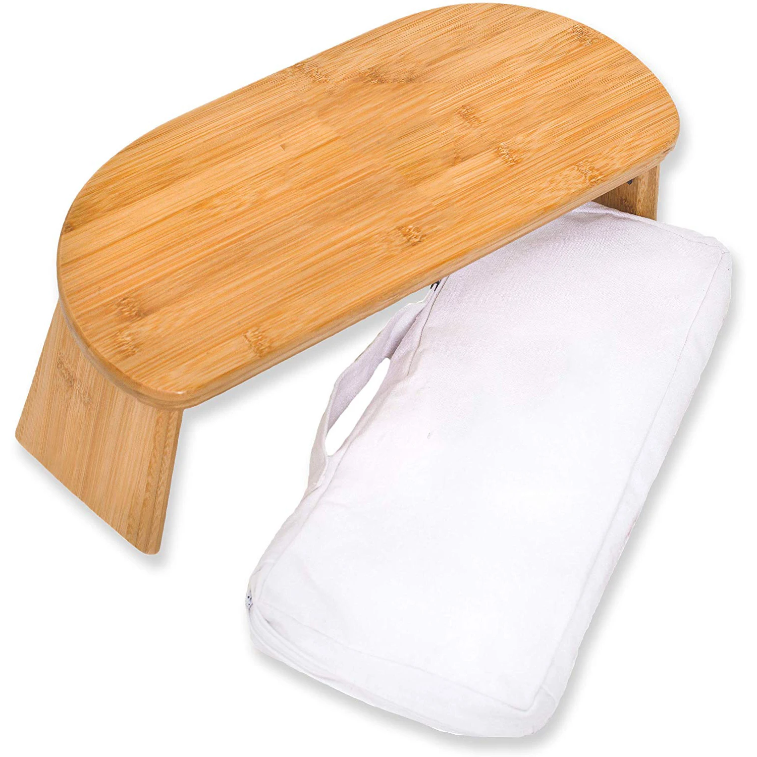 Banc De Méditation Ergonomique Pliable Bambou - Avec Coussin Confortable