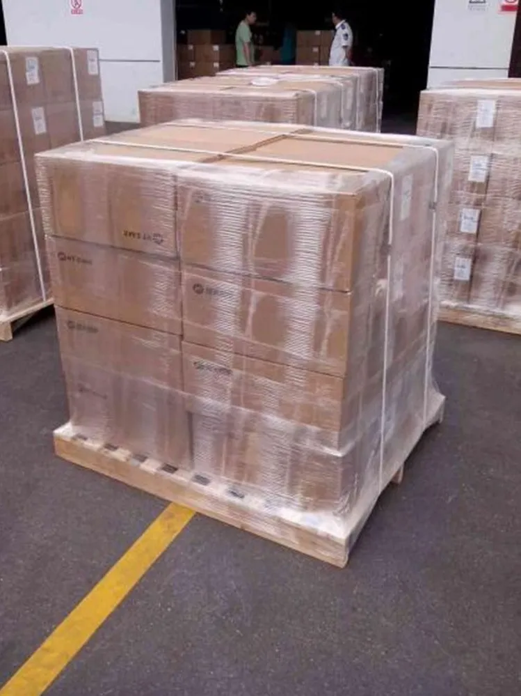 Packed export shipment ready for dispatch