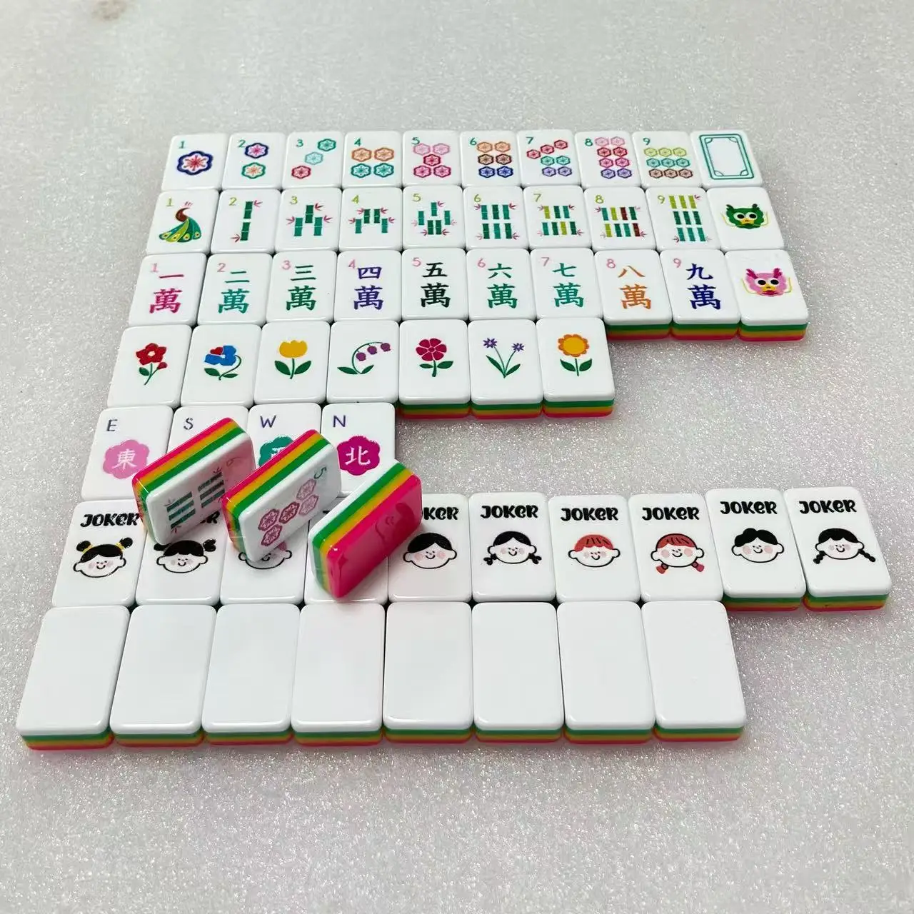 Domino in legno Game set doppio sei Domino e legno colorato con scatola di legno