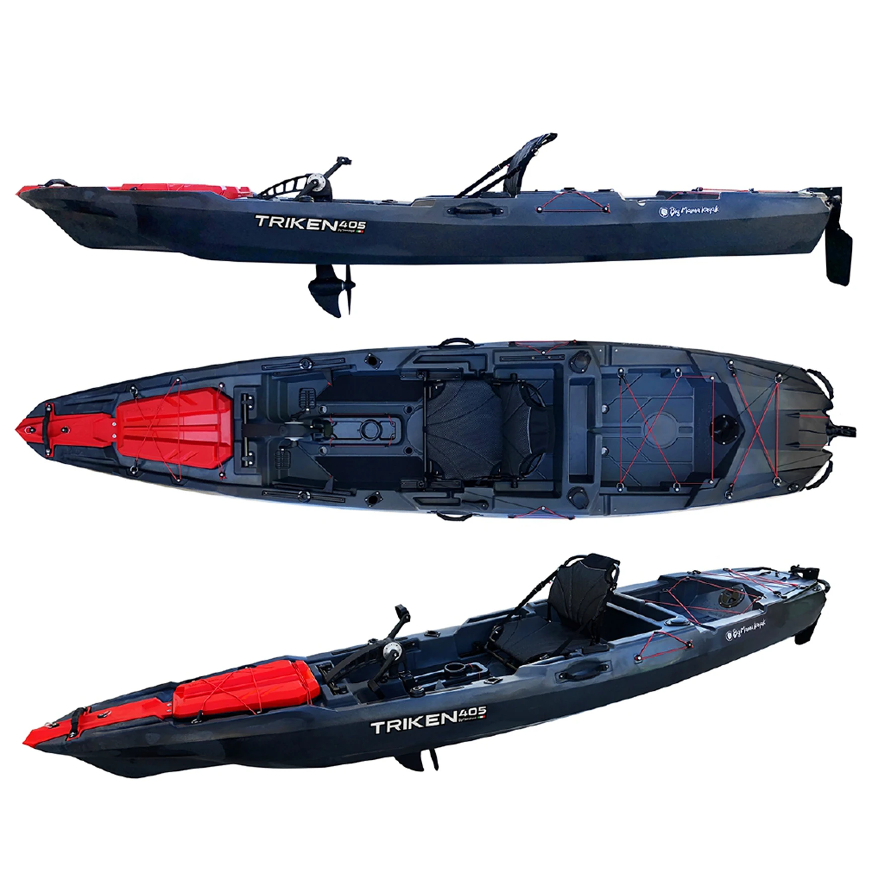 Made In Italy Pedal Drive Fishing Kayak For One Person 13,3ft Triken405