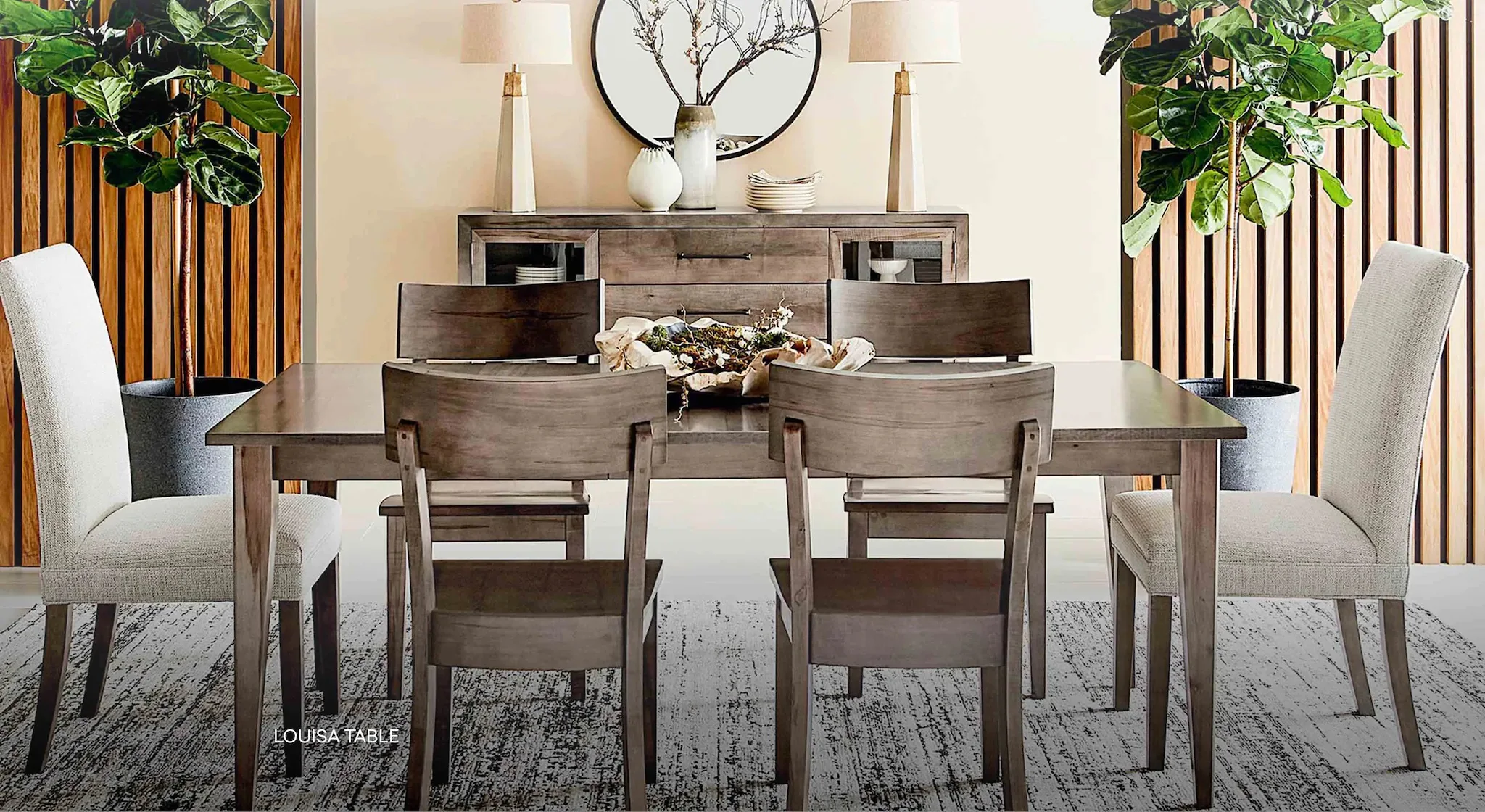 Large Size Luxury Modern Solid Wooden Dining Table And Chairs With Metal Legs Elegant Set Rustic