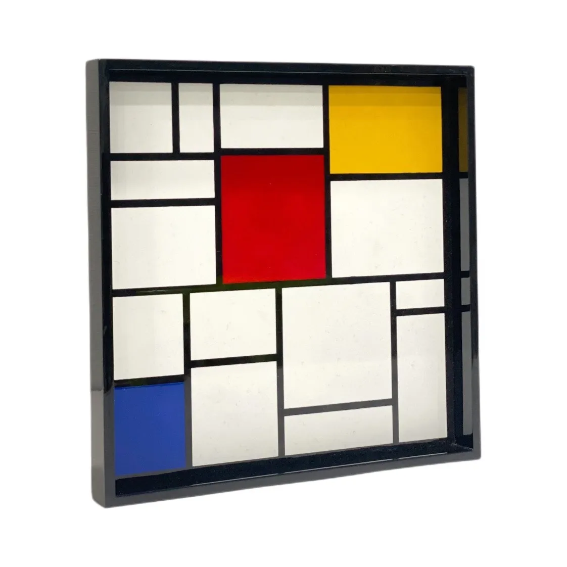 Decorative Trays Mondrian - Composition With Red Blue And Yellow Hand ...