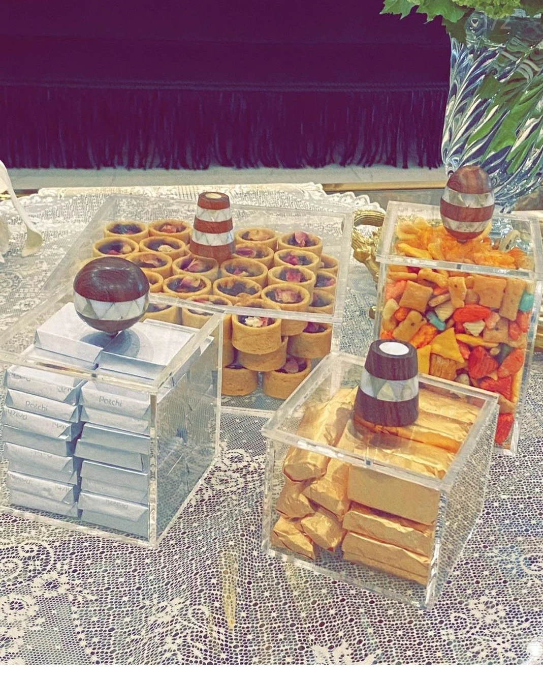 MOTHER of PEARL INLAY CHOCOLATE SERVING TRADITIONAL RAMADAN GIFT in GULF UAE QATAR KUWAIT  BAHRAIN SAUDI ARABIA by VINTAGE CRAFT