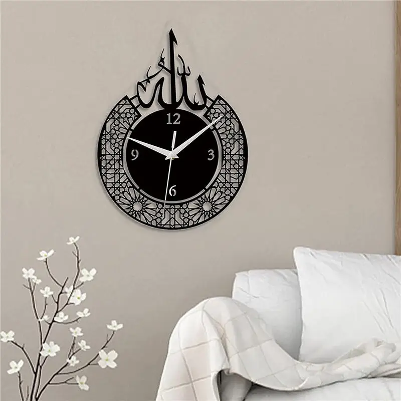 Ramadan Decorations 2022 Arabic Calligraphy Mirror Decorative Clock