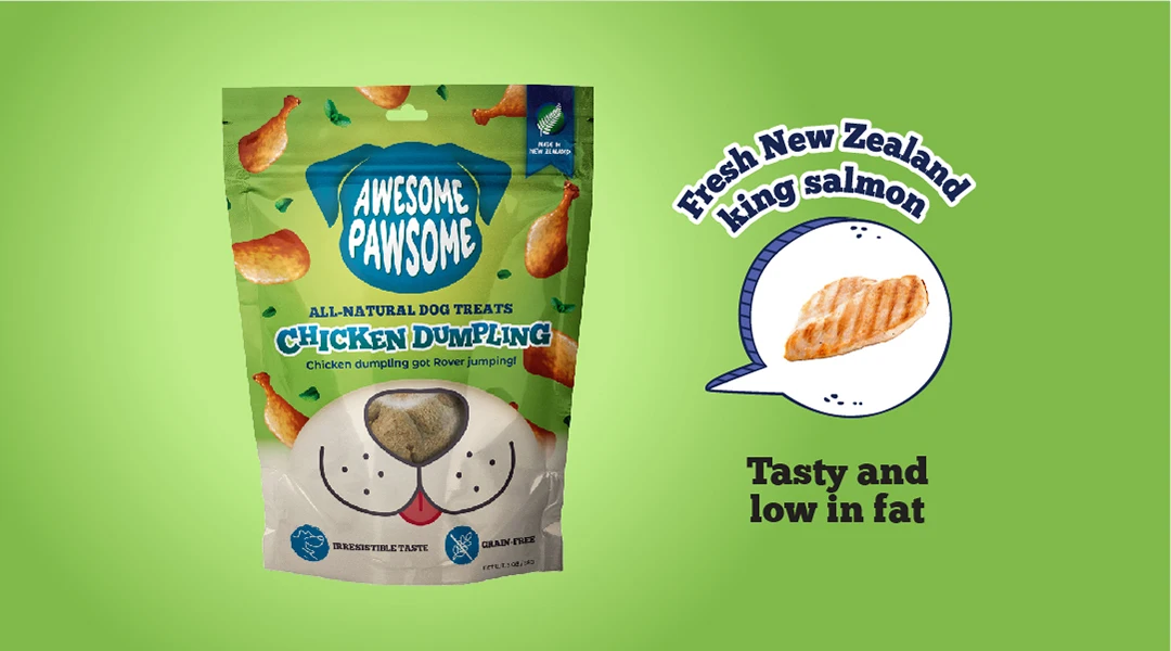 Cheap Price Pet Food Low Fat Tasty Herbs 85g Bag Awesome Pawsome