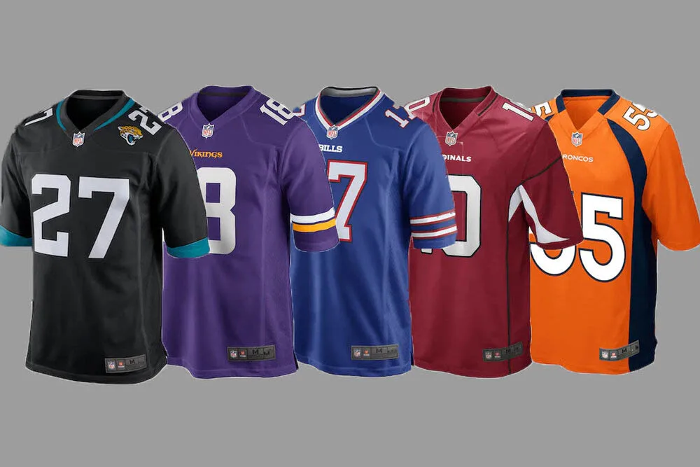 Wholesale Custom American Football Jersey V Neck Sublimation Embroidery