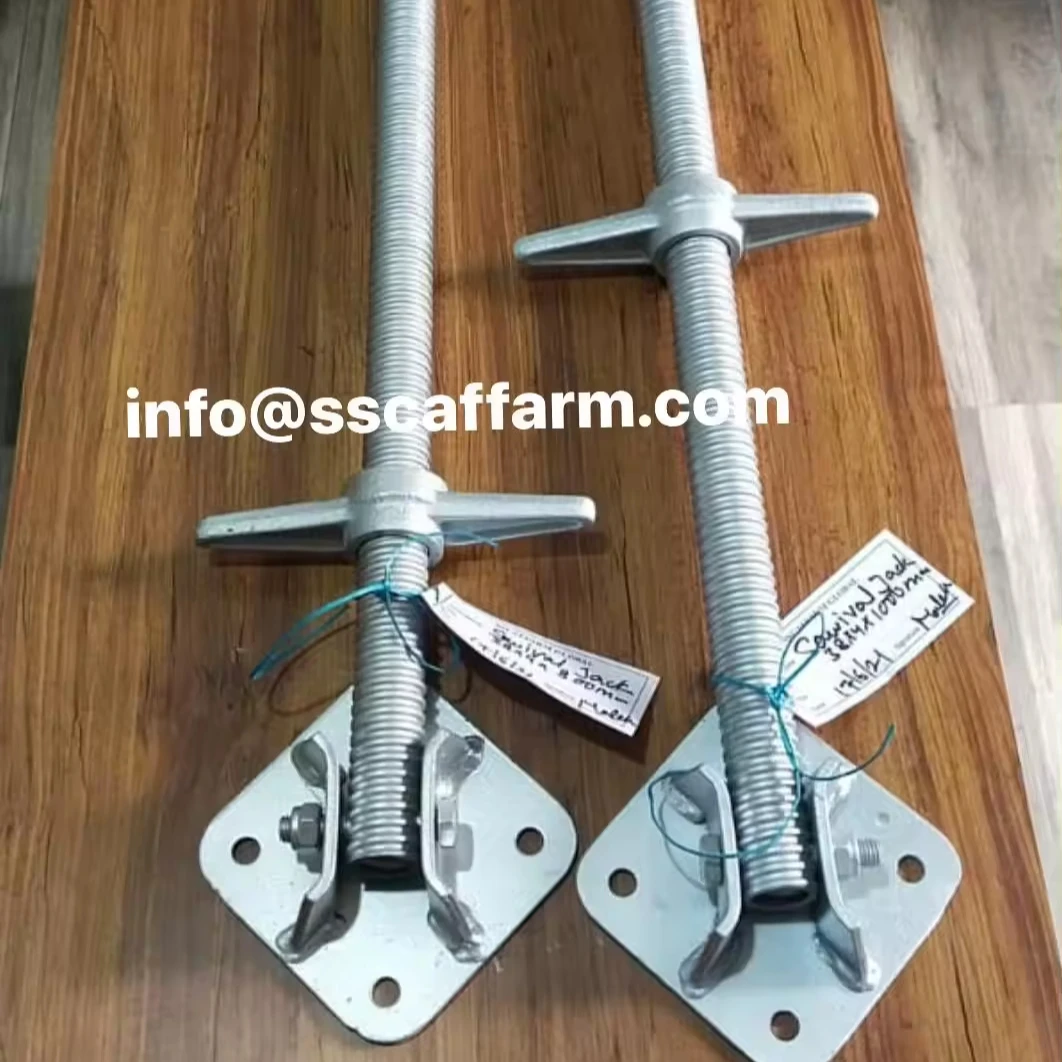 Modern Design Adjustable Screw Jack Galvanized Steel Scaffolding with Swivel Base Plate