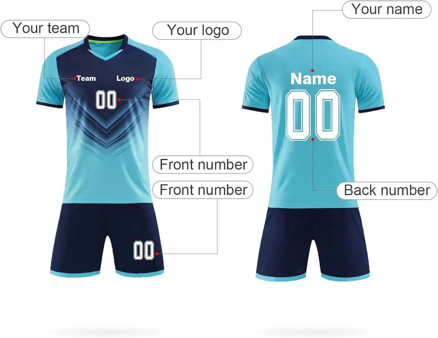 Custom Embroidered Logo Blank Sublimation Soccer Shirts Football Jersey