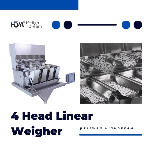 Coffee Beans Weighing Packing 2.4L Hopper 2 & 4 Head Linear Multihead Combination Weigher