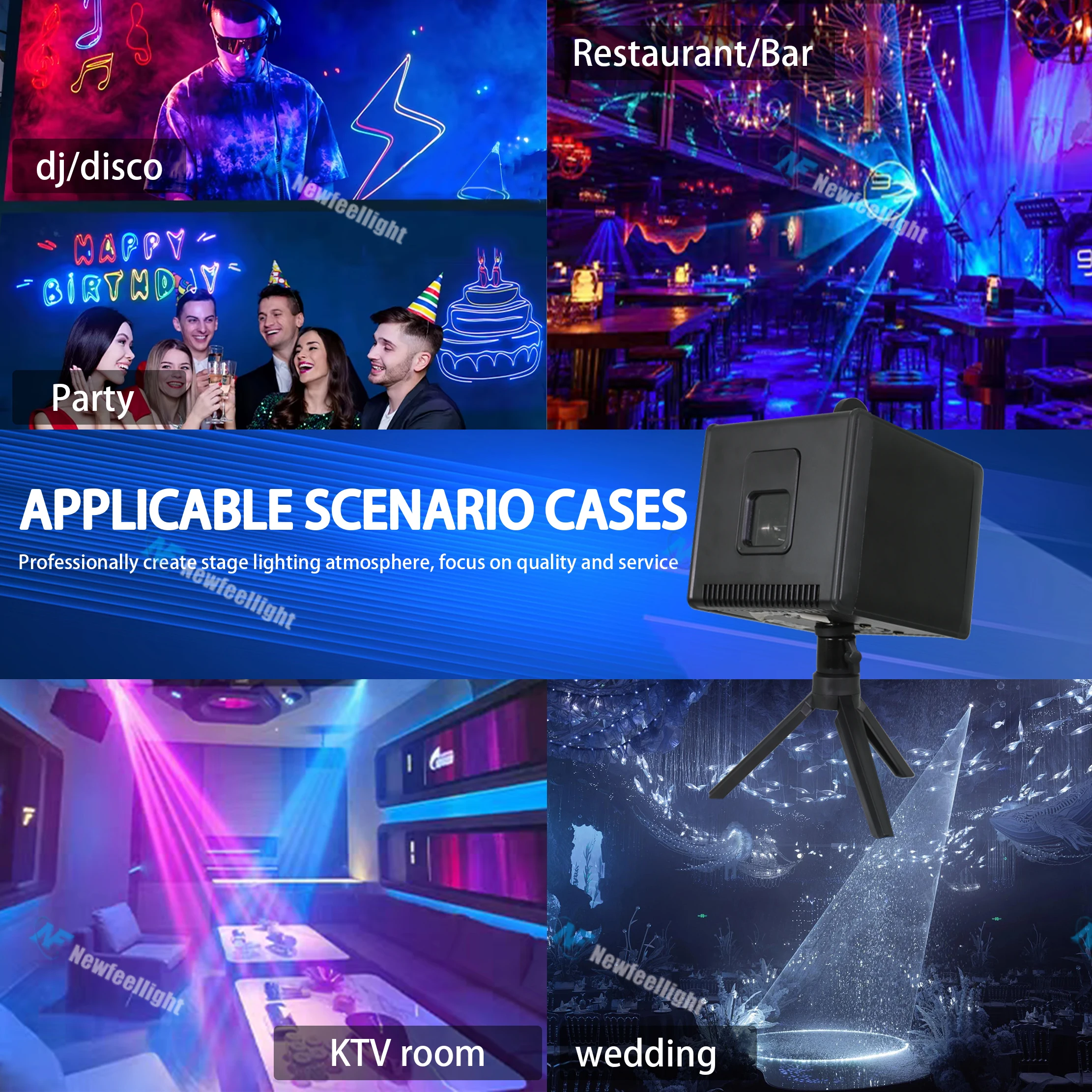 Mini RGB 5W Wireless LED Laser Projector for Mobile