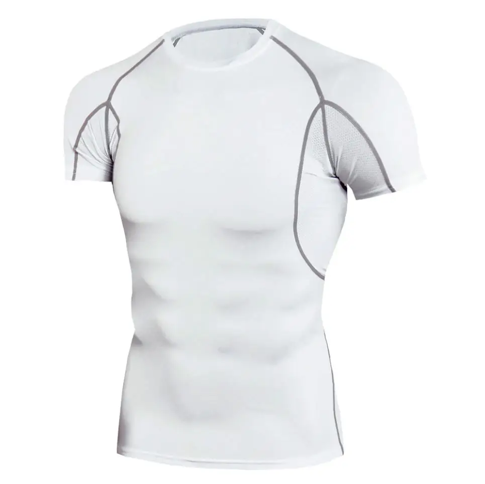 2024 New Custom Men's Compression Shirt Nylon Spandex Male Workout Long-sleeve Shirts High Quality Fitness Compression Shirt
