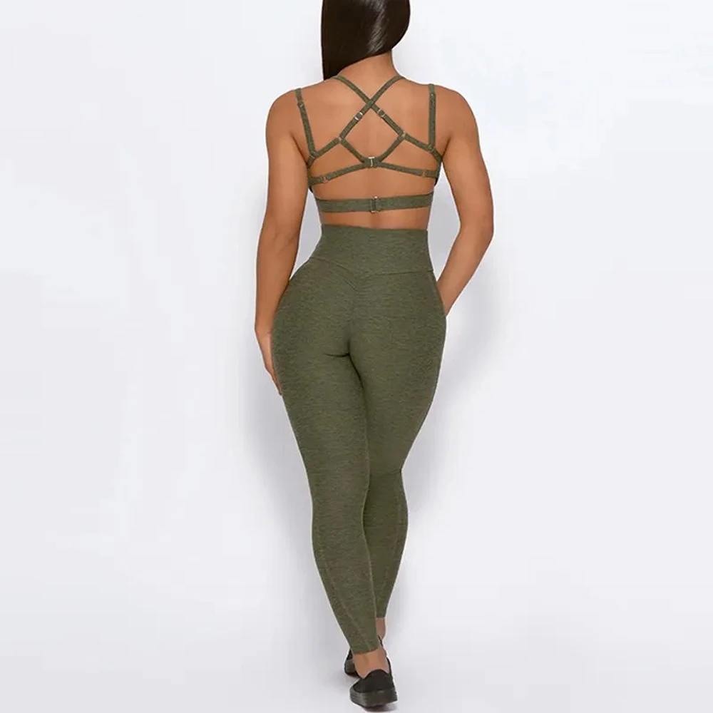 Oem High Quality Gym Wear High Waist Sportswear Gym Workout Clothing 2 Piece Yoga Wear Set For