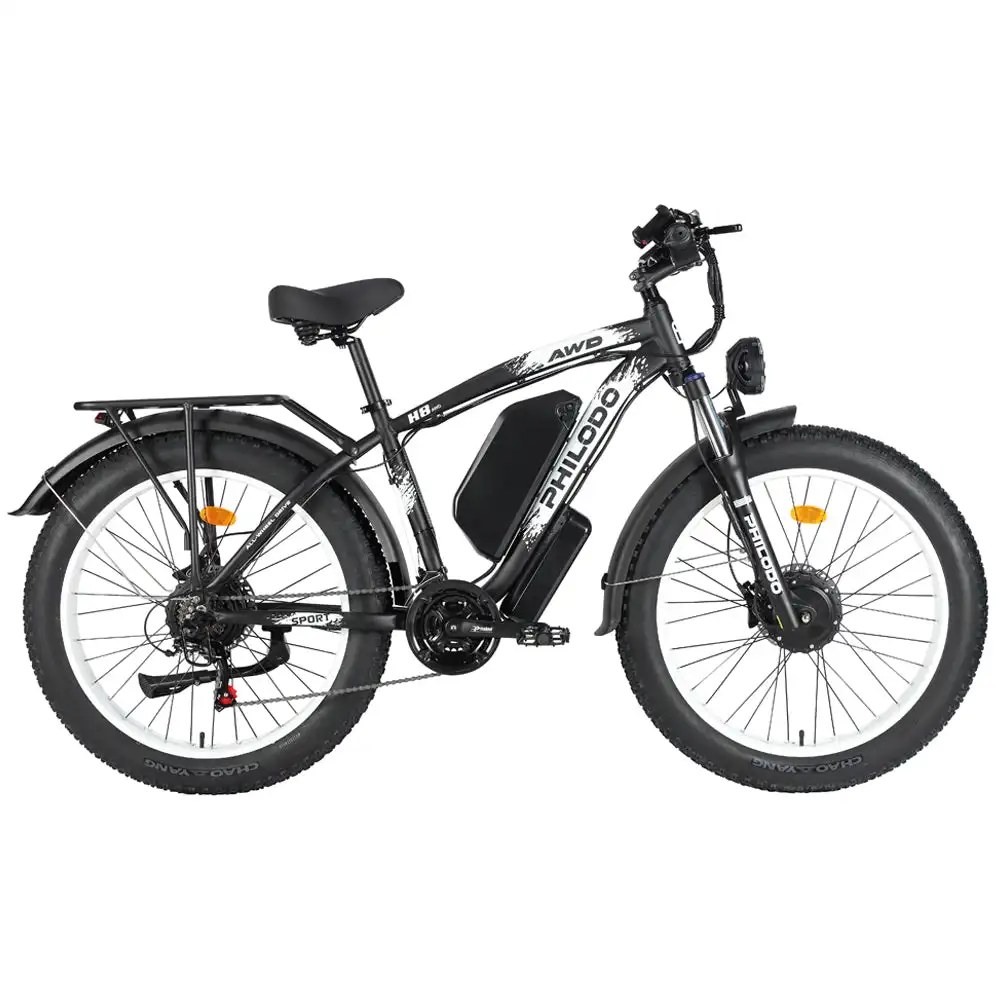 PHILODO H8 Dual Motor Electric Mountain Bike Comfortable Performance Oriented with Fat Tire Design