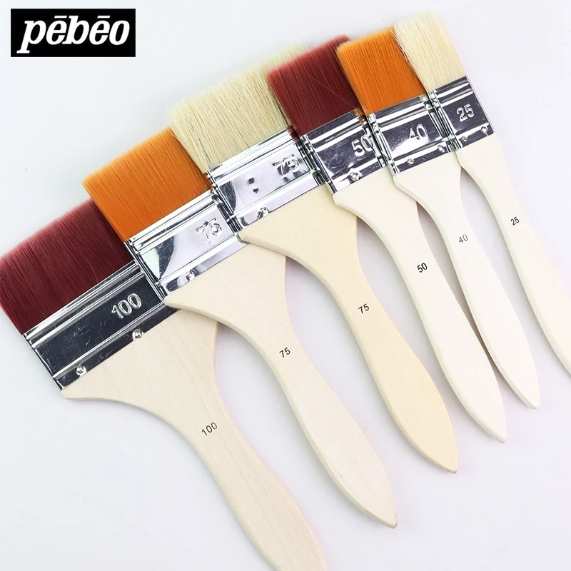 Pebeo 950650 2/3 шт зубные щетки с ворсинками из масляной краски кисти для обучения нанесению акрила гуашь Картина на холсте рукоделия