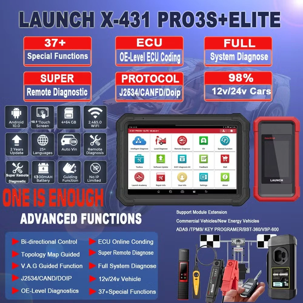 2024 Ra mắt Công cụ quét hai chiều Bluetooth X431 Pro3s + V5.0 Elite, Quét xe tải HD, Mã hóa trực tuyến, 41 + Đặt lại