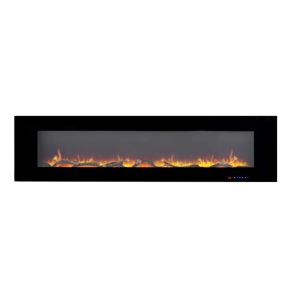 high quality 72 inches large size decorative flame wall mounted electric fireplace heater