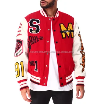 Custom Logo Luxury Wool Chenille Embroidery Baseball Letterman Jackets ...