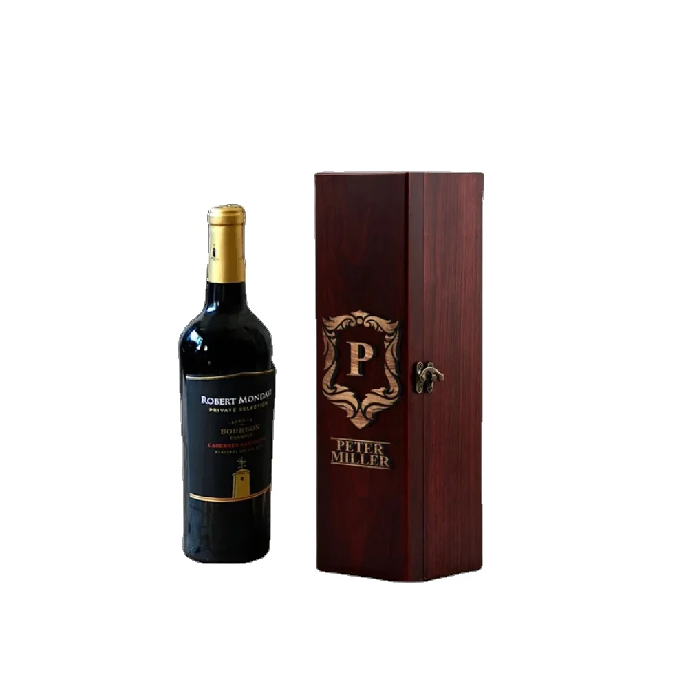 Personalized Wooden Embossed Name Wine Box And Accessory Set Christmas