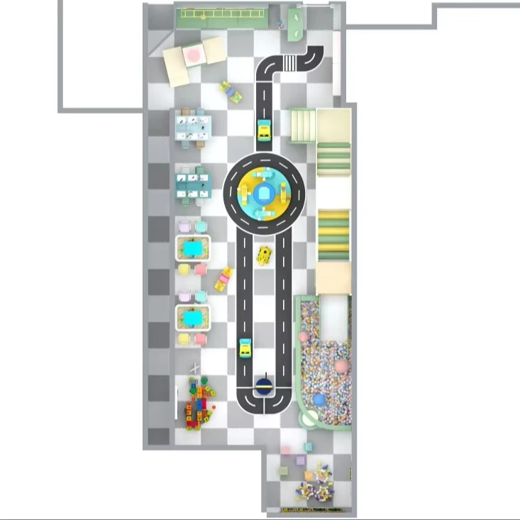 Feelkids ALITA-TQ26003 High-Capacity Indoor Galvanized Pipe PE Board Plastic Multi-Play Kids Activity Center Exercise Equipment