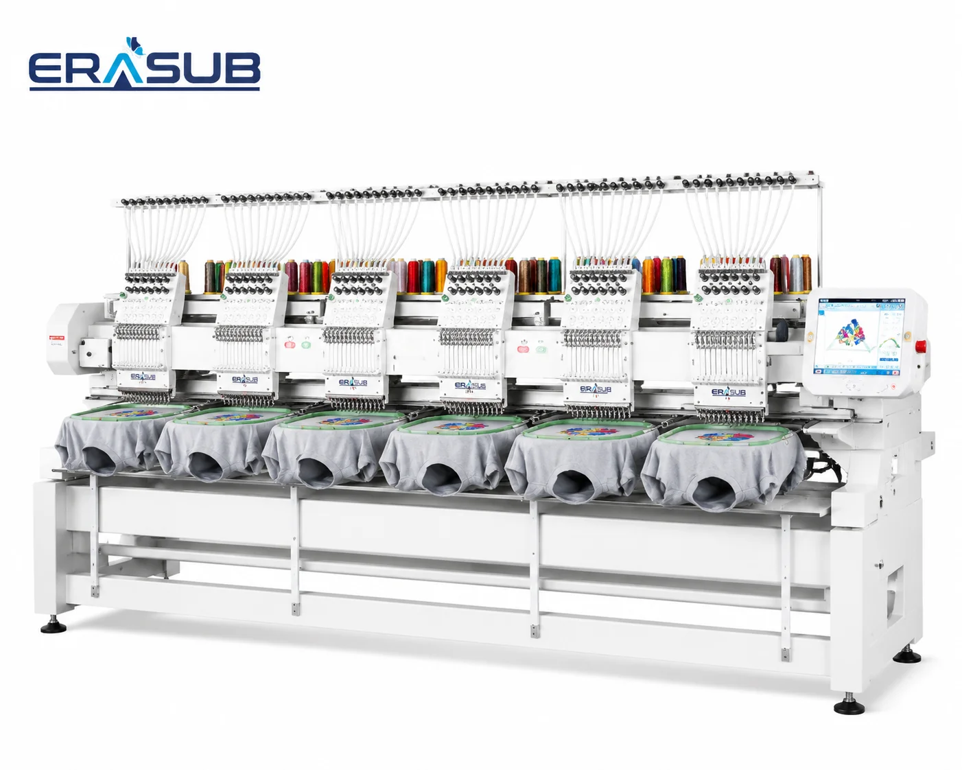 High-Efficiency Six Head Embroidery Machine for Multi-Garment Production and Customized Workshops