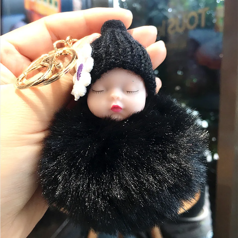 2023 Baby Doll Toy Dropshipcute Sleeping Baby Doll Key Chains For Women