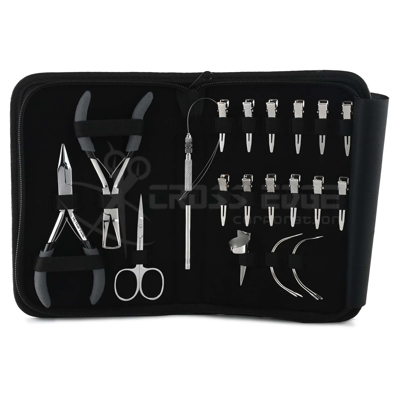 Micro Ring Hair Extensions Tool Kit Applicator Plier Hair Loop Tool