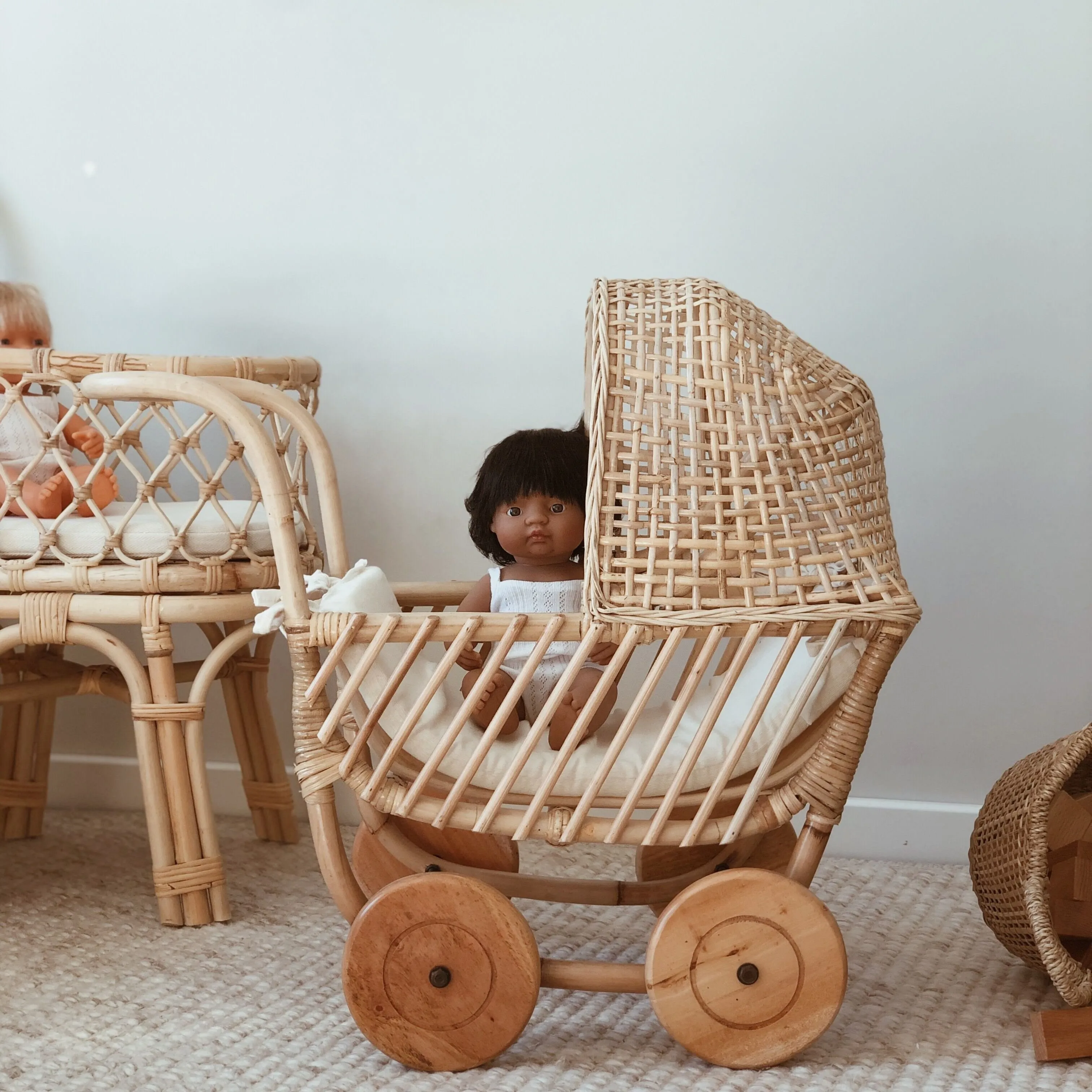 Rattan Doll Stroller Children offers Toy