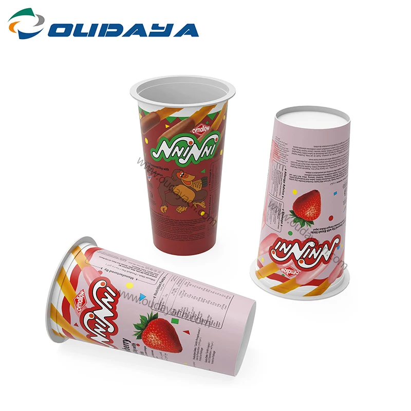 220ml 35g  Custom PP Empty Plastic Jam Cup for Chocolate Packaging Biscuit Dip Cup Packaging