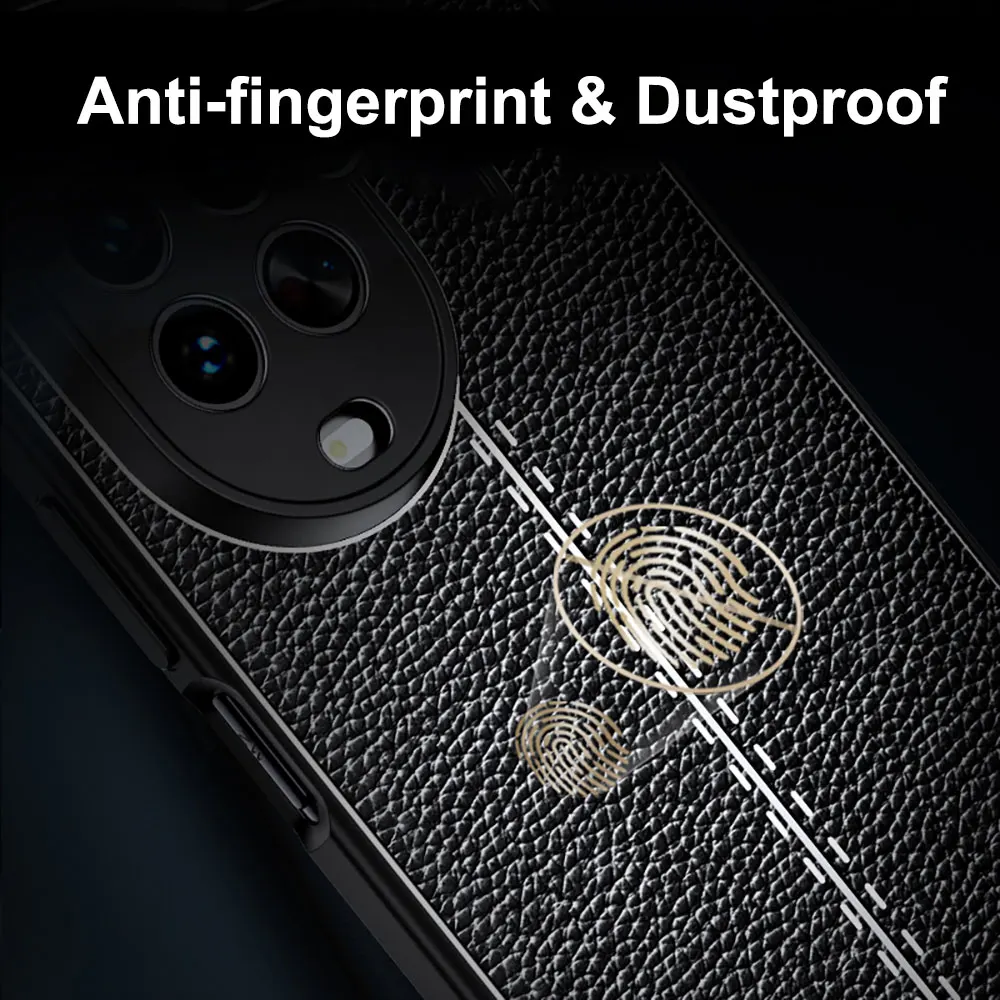 product case for nova 14 genuine leather shockproof anti fingerprint  dust resistant full protection for screen  camera laudtec-5