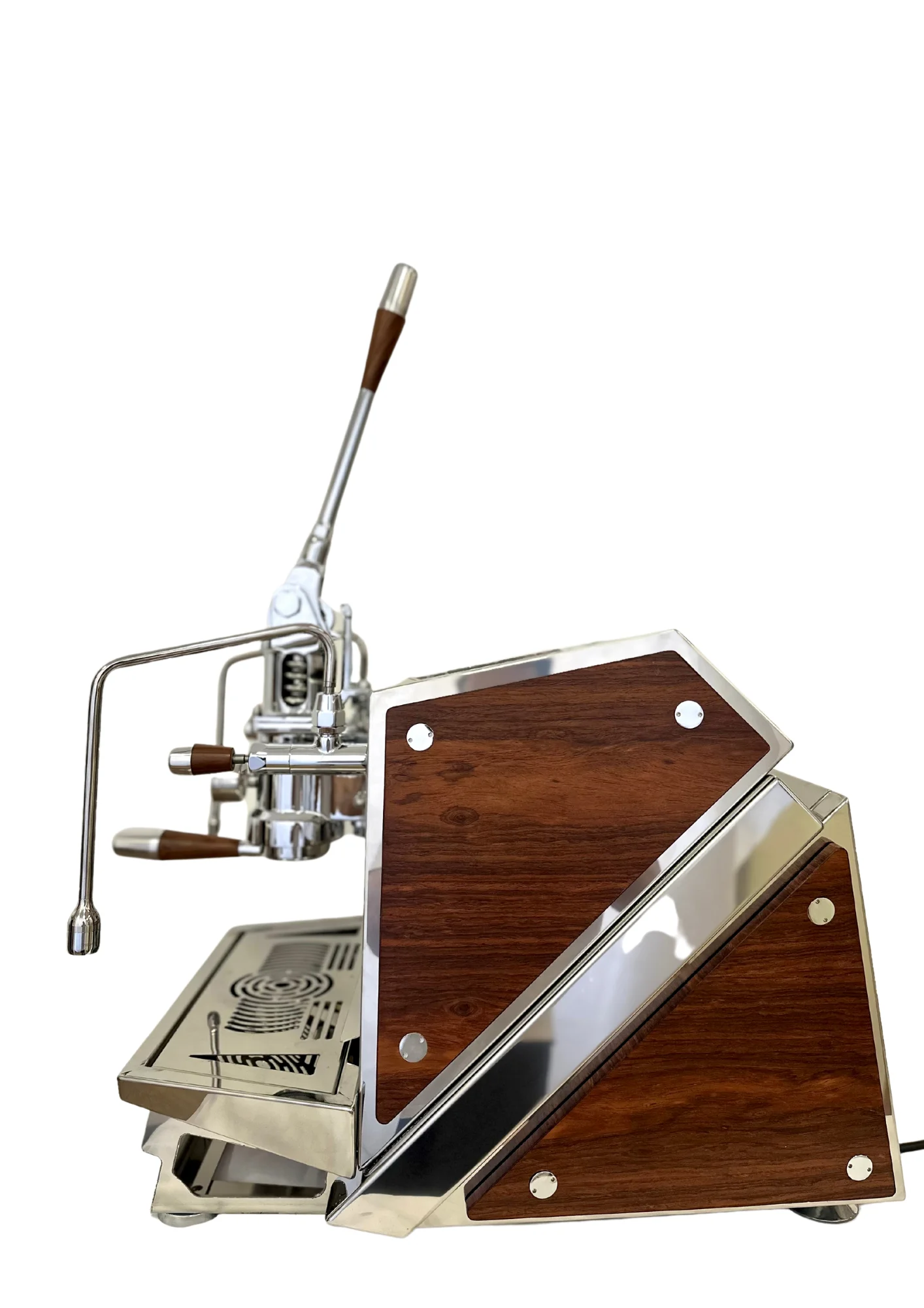 Vostok One Group Lever Color Wood Panels Luxury Coffee Machine