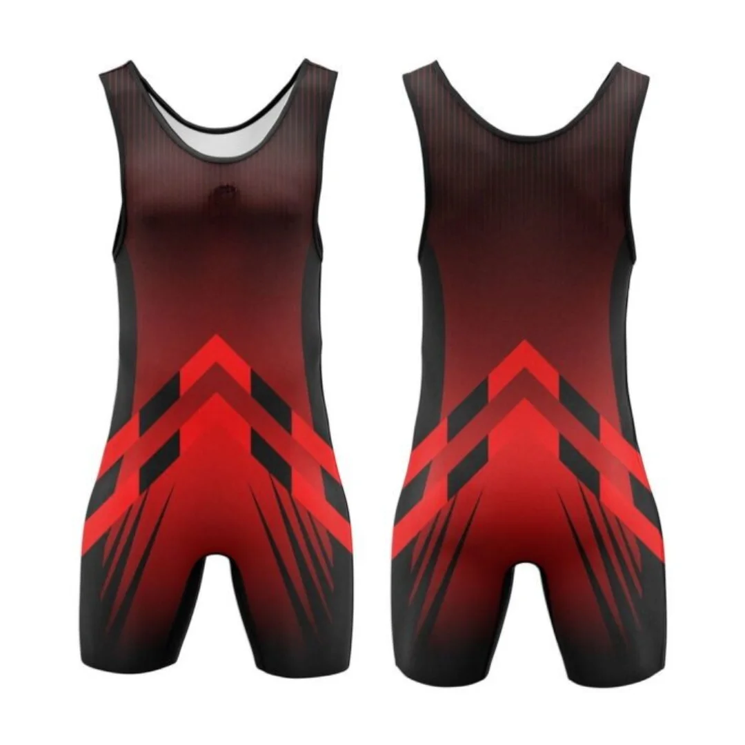 Mens Wrestling Singlet Sublimation Compression Custom Logo Great Teams Practice High Performance Uniforms