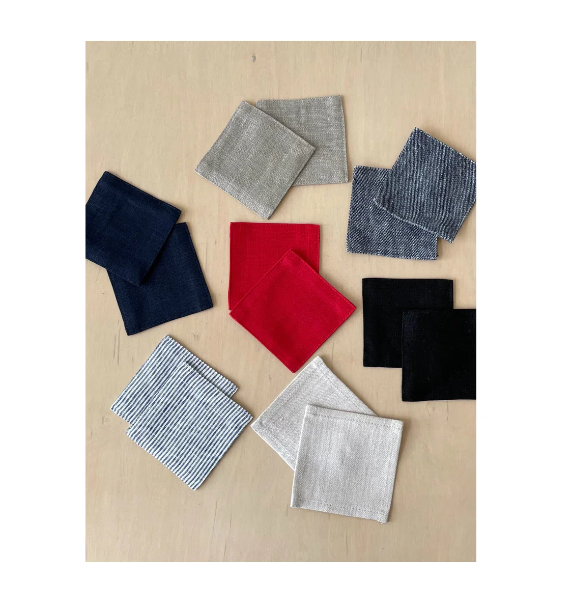 Custom Linen Coaster For Drinks Ecofriendly Placemat Decor Rectangular