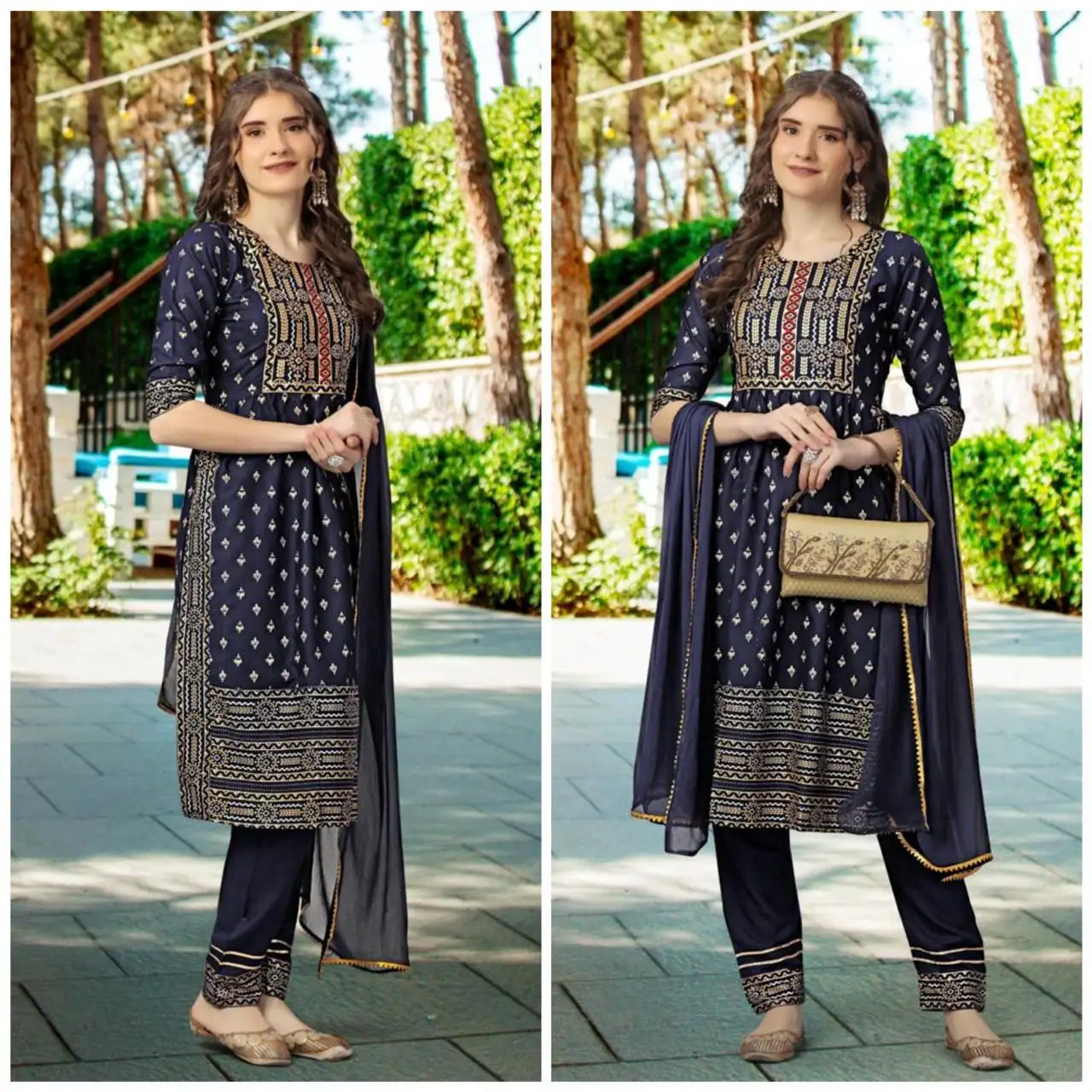 2019 New Design Fancy Girls Muslim Clothing Sari Indian Islamic Front Neck Designs for Kurtis