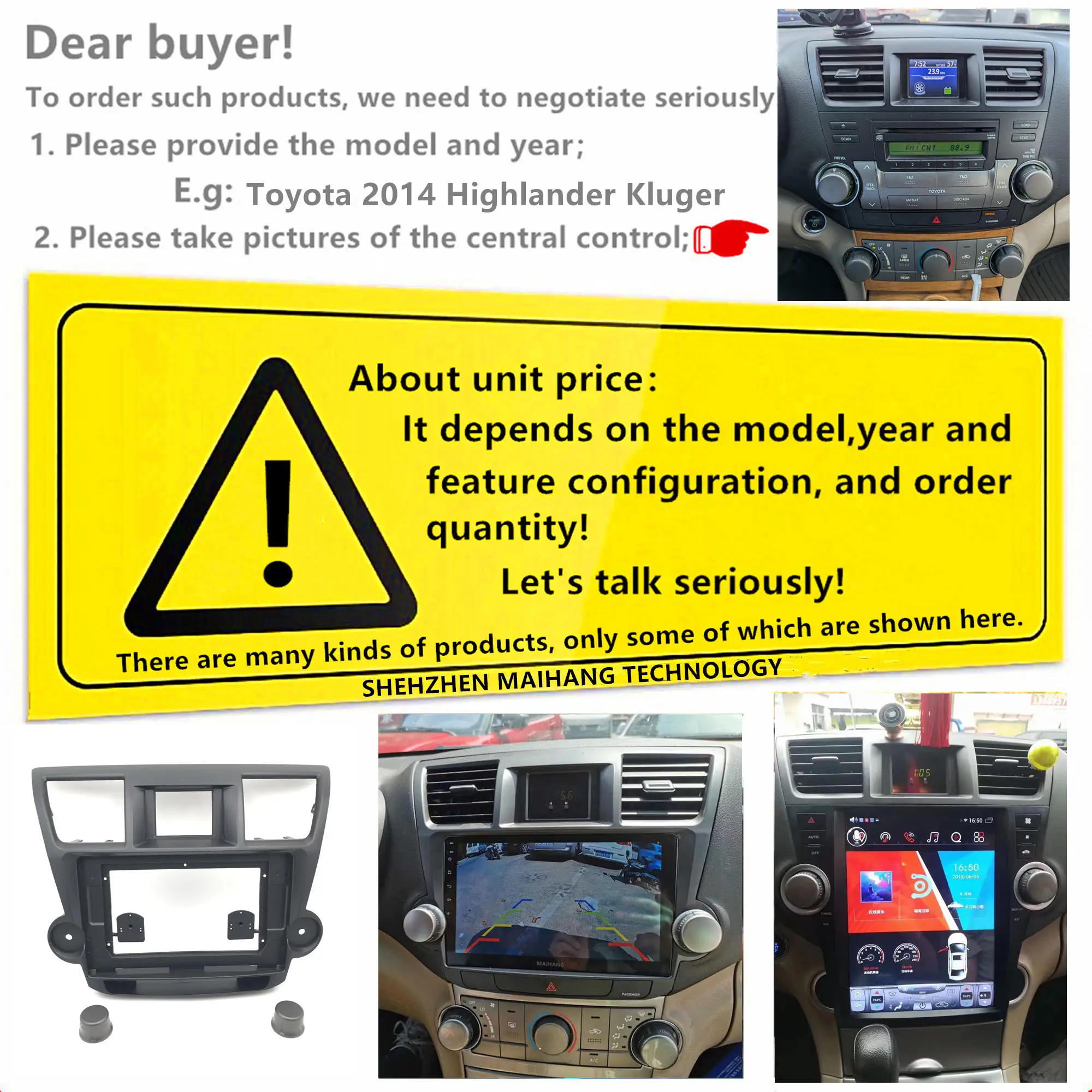 Car Player Frame for Changan Chana Audio Fascia Android Radio