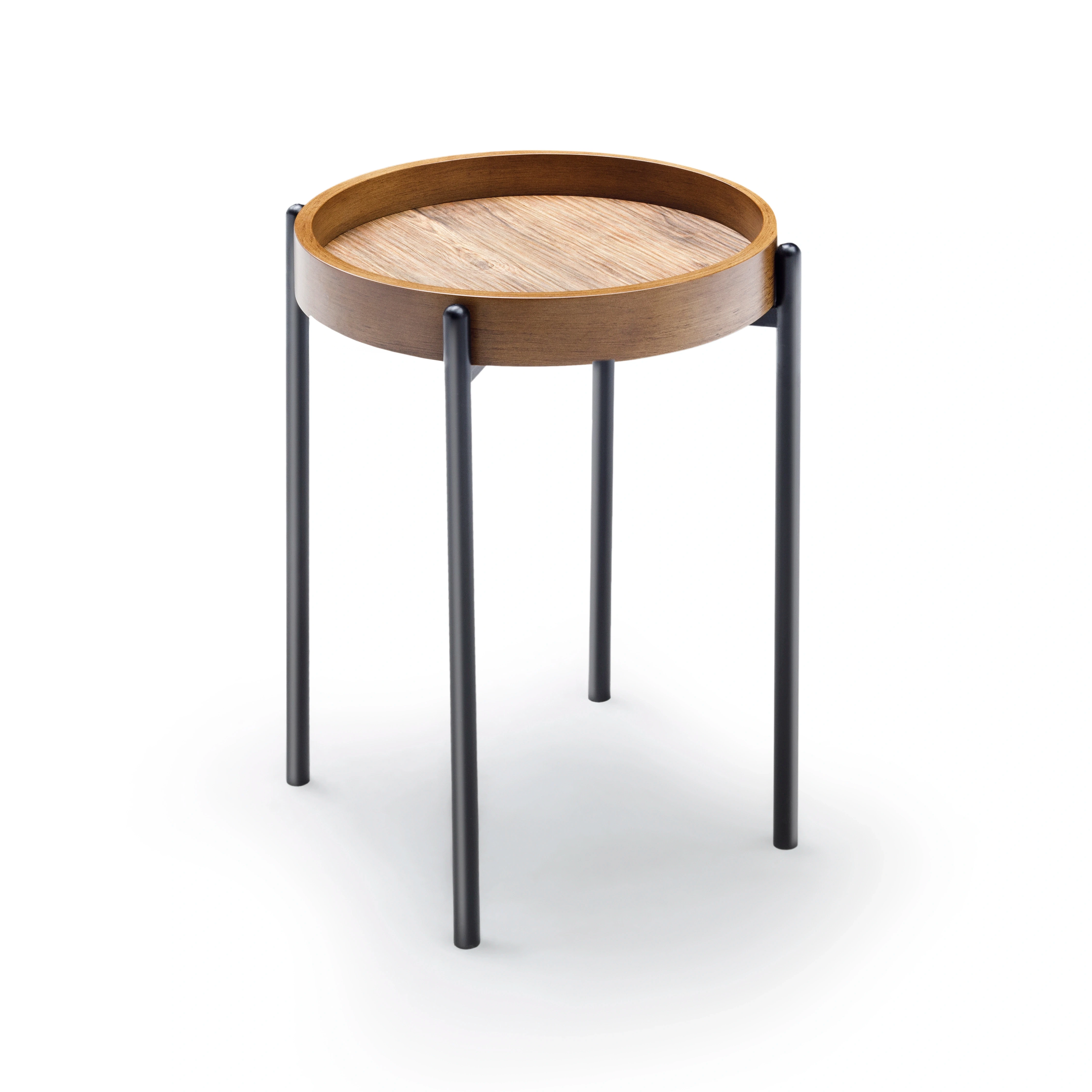Elliptical Wooden Side Table Compact Elegant Design for Sofa Side Living Room, or Bedroom Handcrafted Brown Finish European