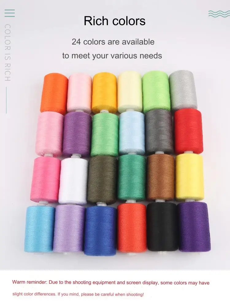 In Stock Wholesale High Quality 40s/2 Clothing Sewing Thread 1000 Yards Polyester Thread