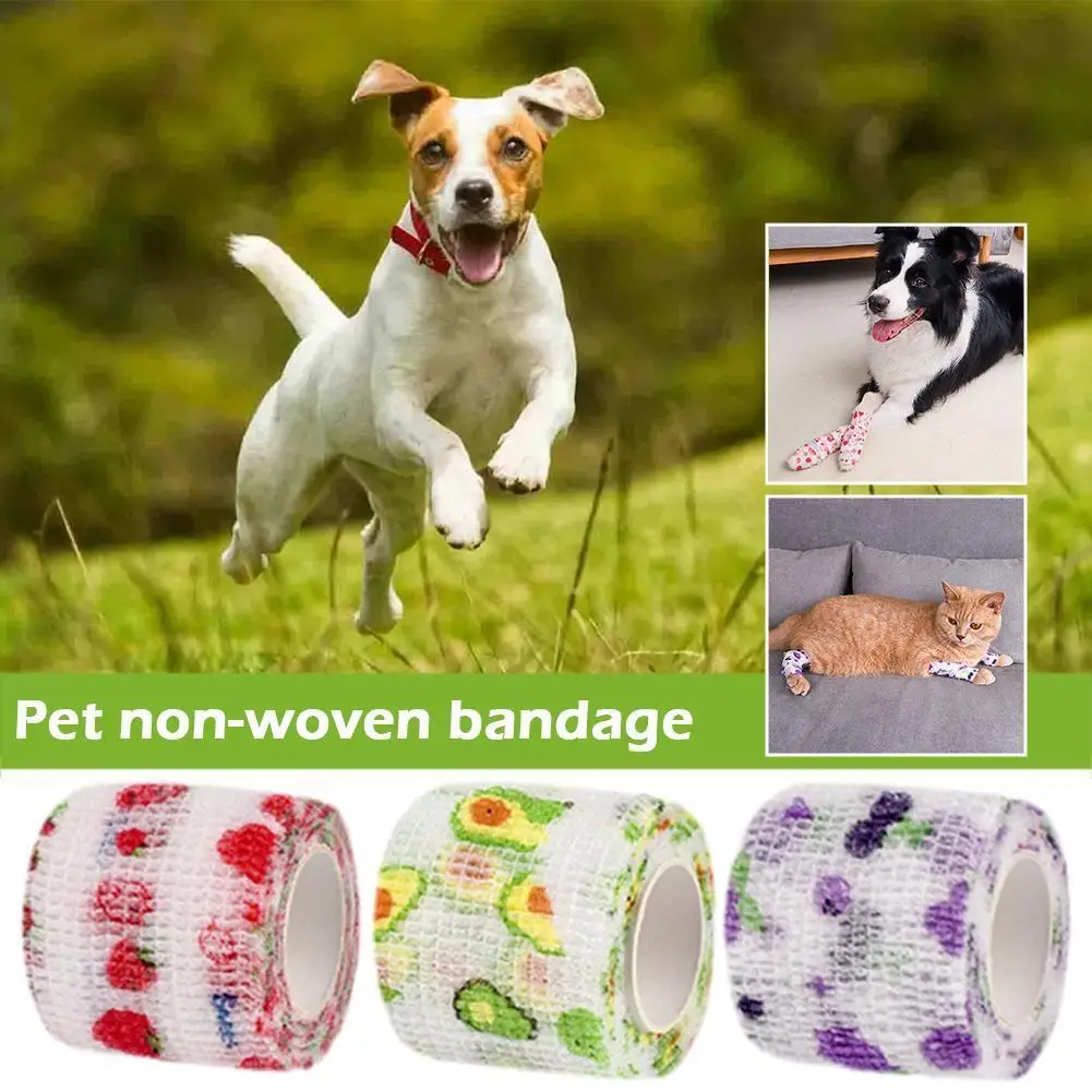 Pettic Printed Vet Wrap Tape Waterproof Self Adhesive Bandages Elastic
