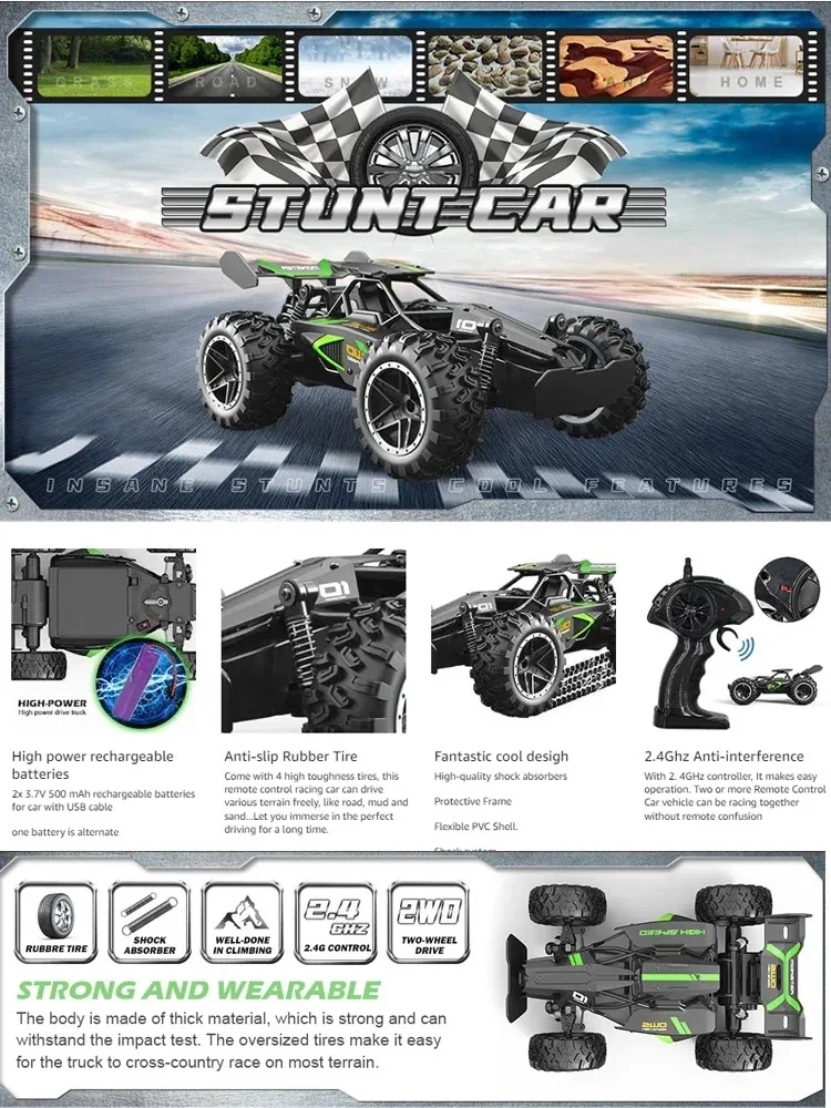 1:18 Mini RC Cars Toys G03063R 2.4ghz Remote Control Racing Off-Road Vehicle 15KM/H Drift Monster Truck Boys Toys RC Toys Gifts