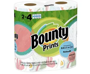 Bounty Quick Size 12 Family & 30 Regular Rolls 12 Double Ply Disposable White Paper Towels Bundle