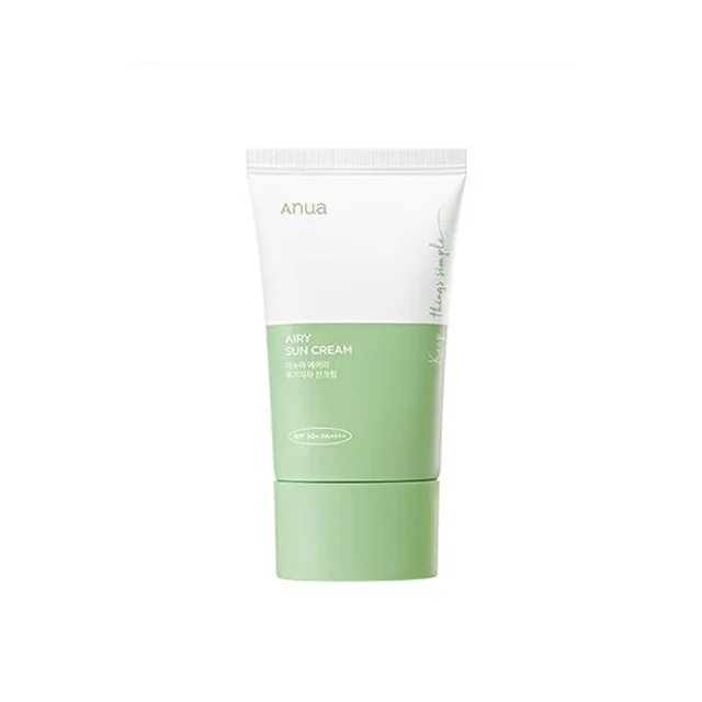 Anua Sunscreen Spf 50 Airy Sun Cream OEM Private Label Korean Sunblock Sun Protection Face Cream 50Ml
