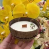 Natural color of coconut wax and soy wax