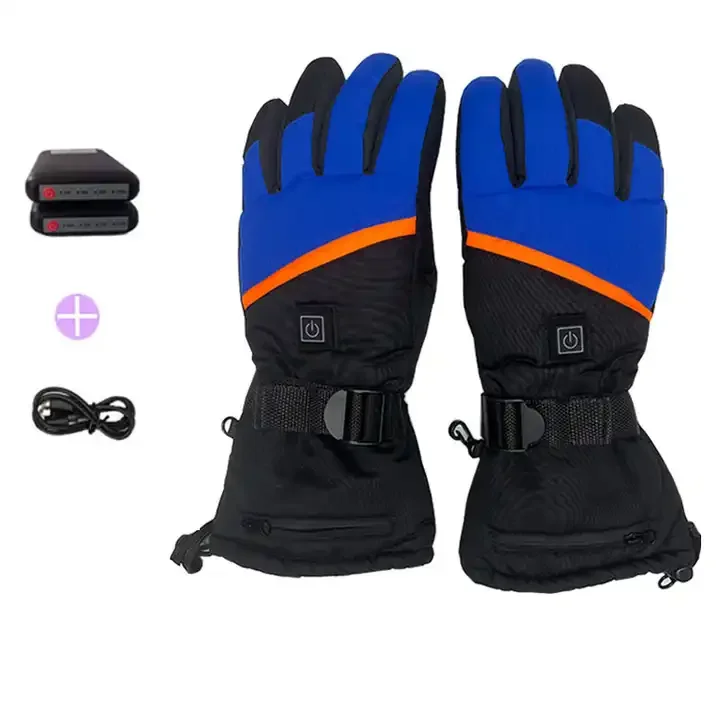 OEM High Quality Rechargeable Heated Full Finger UV Protection Gloves Powered Climbing Waterproof Sports Ski Unisex Smart