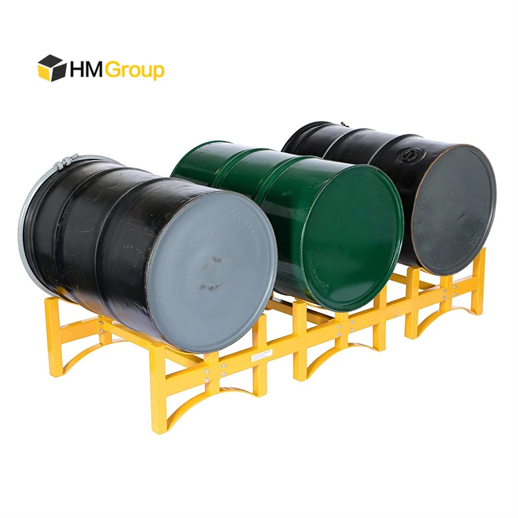 Warehouse Safe Oil Storage Steel Stackable 55 Gallon Drum Rack