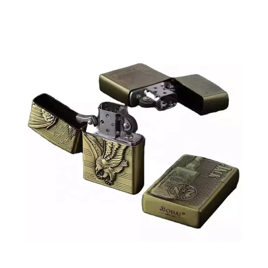 Classic Metal Zippo Lighter Creative Retro Windproof Cigarette Lighter